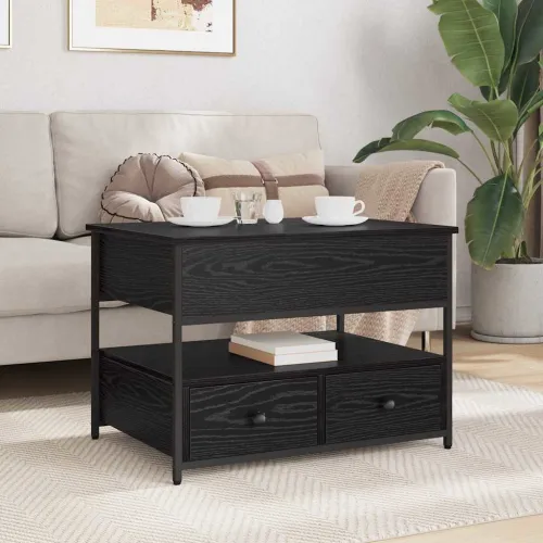 Stolić za kavu Crni hrast 70 x 50 x 54.5 cm Konstruirano drvo - Crni hrast 70 cm Cijena