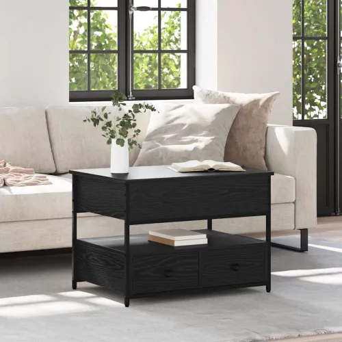 Stolić za kavu Crni hrast 70 x 50 x 54.5 cm Konstruirano drvo - Crni hrast 70 cm Cijena