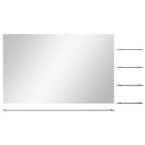 Zidno ogledalo s 5 polica srebrno 100 x 60 cm - 100 x 60 cm (5 polica) Cijena