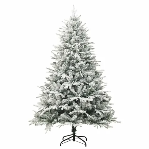 Umjetno prethodno osvijetljeno božićno drvce s kuglicama Zelena - Zelena i bijela 180 x 110 cm s 300 LED-ova i 120 bijelih/sivih Cijena
