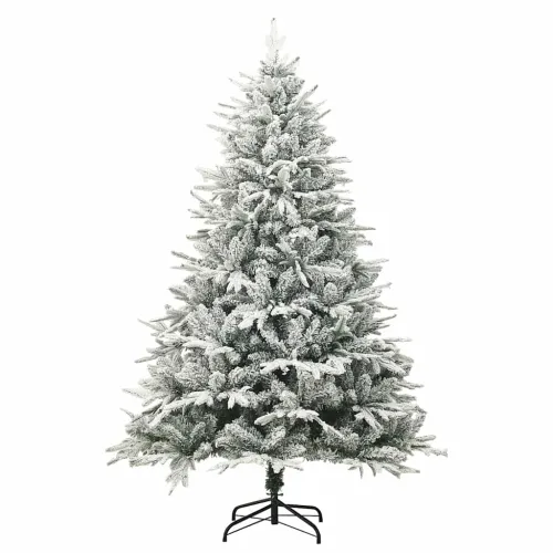 Umjetno prethodno osvijetljeno božićno drvce s kuglicama Zelena - Zelena i bijela 180 x 110 cm s 300 LED dioda i 120 bijelih kug Cijena