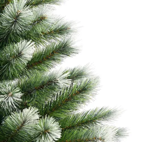 Umjetno Božićno drvce s pokrivačem snijega 150 LED lampica - 150 cm s LED-ima i ružičastim kuglicama Cijena