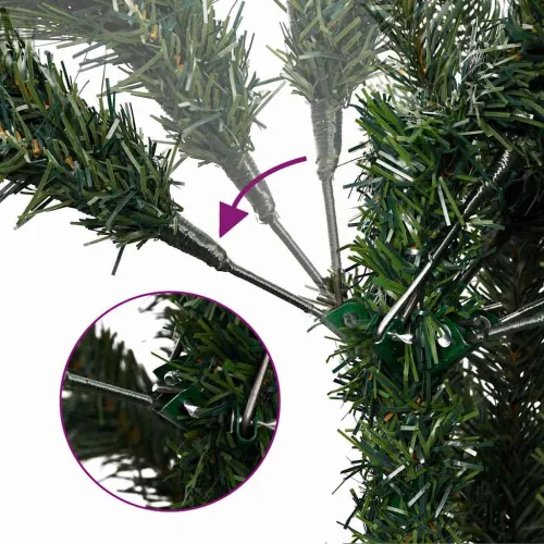 Umjetno Božićno drvce s pokrivačem snijega 150 LED lampica - 150 cm s LED-ima i ružičastim kuglicama Cijena