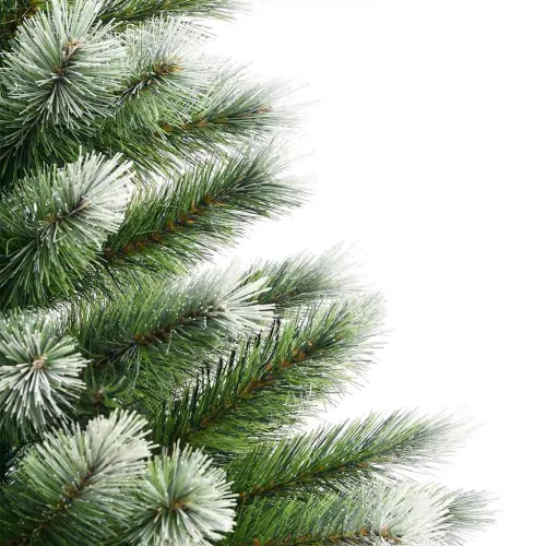Umjetno Božićno drvce s pokrivačem snijega 150 LED lampica - 150 cm s LED-ima i bijelim kuglicama Cijena