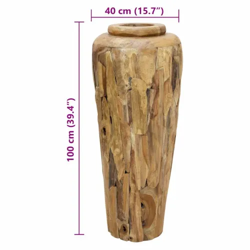 Ukrasna vaza 40 x 100 cm od masivne tikovine - 40 x 100 cm Cijena
