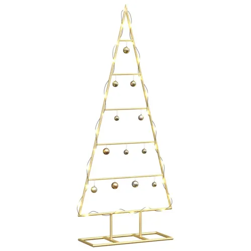 Metalna božićna jelka Zlatno 90 cm Čelik s praškastim premazom - 90 cm Zlatno bez LED Cijena
