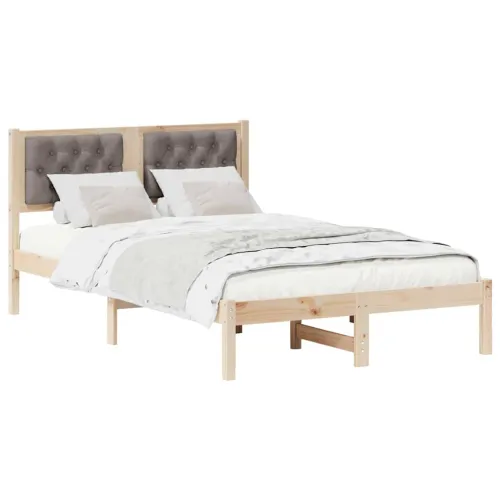 Okvir za krevet s uzglavljem Sivo-smeđa 135 x 190 cm - Smeđa i taupe 135 x 190 cm Cijena