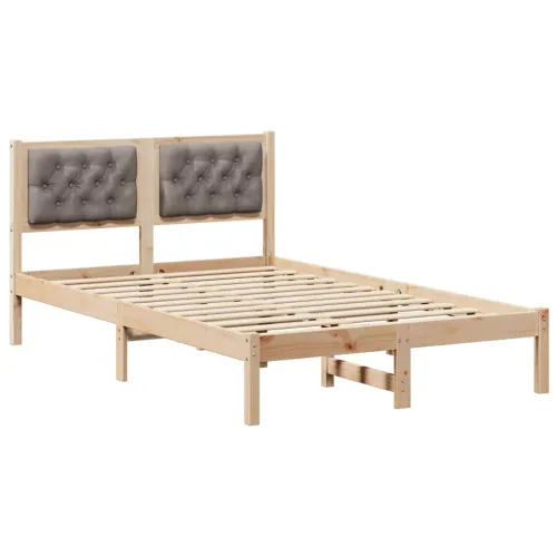 Okvir za krevet s uzglavljem Sivo-smeđa 135 x 190 cm - Smeđa i taupe 135 x 190 cm Cijena