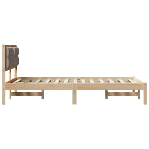Okvir za krevet s uzglavljem Sivo-smeđa 135 x 190 cm - Smeđa i taupe 135 x 190 cm Cijena