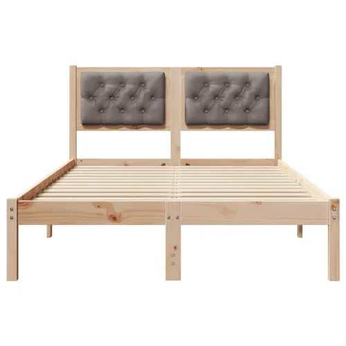 Okvir za krevet s uzglavljem Sivo-smeđa 135 x 190 cm - Smeđa i taupe 135 x 190 cm Cijena