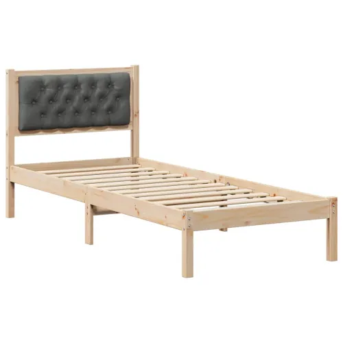 Okvir za krevet Tamno siva 80 x 200 cm Čvrsto borovo drvo - smeđe i tamnosivo 80 x 200 cm Cijena