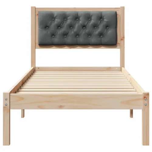 Okvir za krevet Tamno siva 80 x 200 cm Čvrsto borovo drvo - smeđe i tamnosivo 80 x 200 cm Cijena