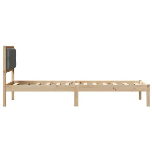 Okvir za krevet Tamno siva 80 x 200 cm Čvrsto borovo drvo - smeđe i tamnosivo 80 x 200 cm Cijena