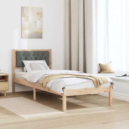 Okvir za krevet Tamno siva 80 x 200 cm Čvrsto borovo drvo - smeđe i tamnosivo 80 x 200 cm Cijena