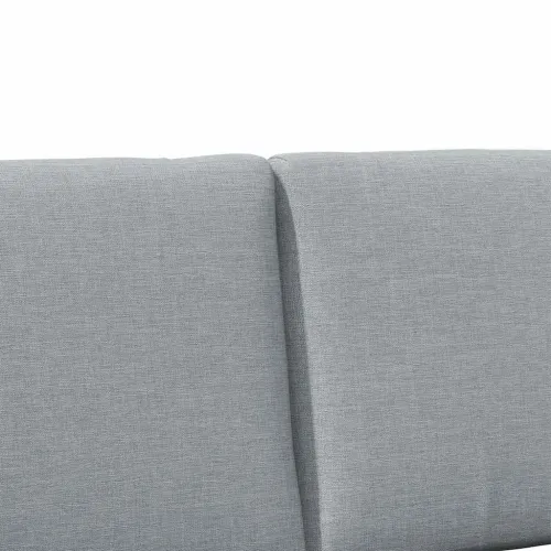 Tapecirani uzglavlje Svijetlo siva 200 cm Čvrsto borovo drvo - 200 cm Bijela i svijetlosiva Cijena