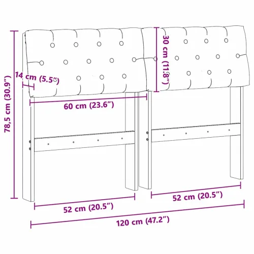 Tapecirani uzglavlje Svijetlo siva 120 cm Čvrsto borovo drvo - Smeđa i svijetlo siva 120 cm Cijena
