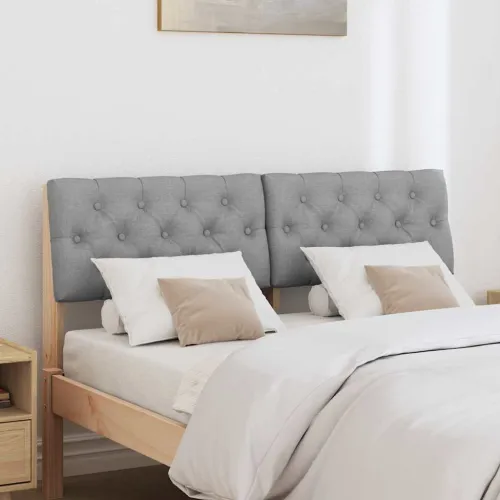 Tapecirani uzglavlje Svijetlo siva 120 cm Čvrsto borovo drvo - Smeđa i svijetlo siva 120 cm Cijena