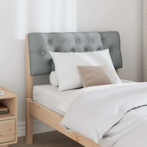 Tapecirani uzglavlje Svijetlo siva 80 cm Čvrsto borovo drvo - Smeđa i svijetlo siva 80 cm Cijena