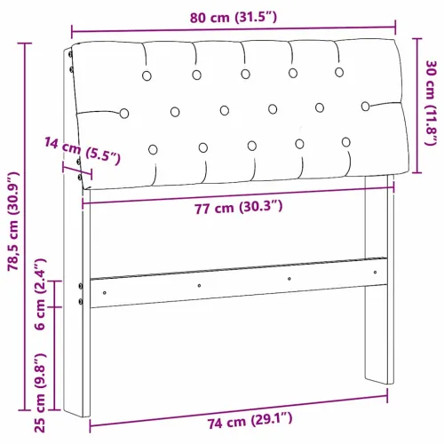 Tapecirani uzglavlje Svijetlo siva 80 cm Čvrsto borovo drvo - Smeđa i svijetlo siva 80 cm Cijena