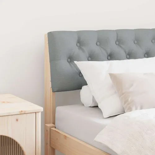 Tapecirani uzglavlje Svijetlo siva 80 cm Čvrsto borovo drvo - Smeđa i svijetlo siva 80 cm Cijena