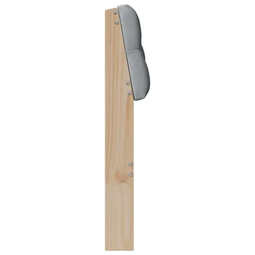 Tapecirani uzglavlje Svijetlo siva 80 cm Čvrsto borovo drvo - Smeđa i svijetlo siva 80 cm Cijena