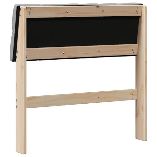 Tapecirani uzglavlje Svijetlo siva 80 cm Čvrsto borovo drvo - Smeđa i svijetlo siva 80 cm Cijena