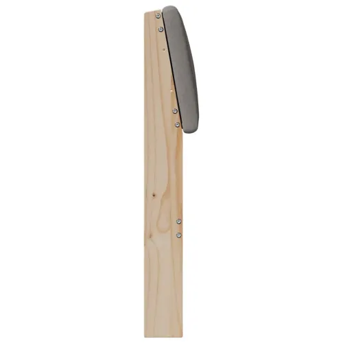 Tapecirani uzglavlje Sivo-smeđa 135 cm Čvrsto borovo drvo - Smeđa i taupe 135 cm Cijena