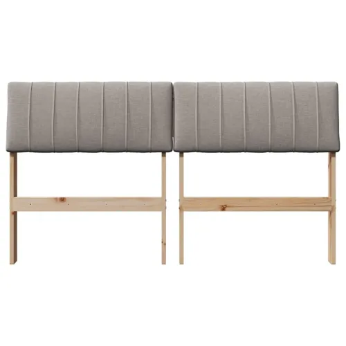 Tapecirani uzglavlje Sivo-smeđa 135 cm Čvrsto borovo drvo - Smeđa i taupe 135 cm Cijena