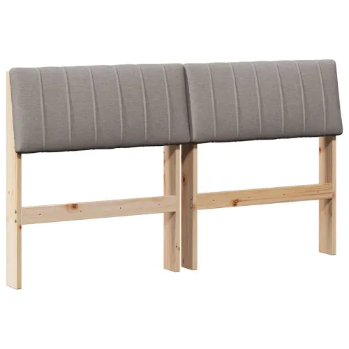 Tapecirani uzglavlje Sivo-smeđa 135 cm Čvrsto borovo drvo - Smeđa i taupe 135 cm Cijena