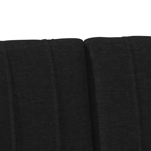 Tapecirani uzglavlje Crna 120 cm Čvrsto borovo drvo - Smeđa i crna 120 cm Cijena