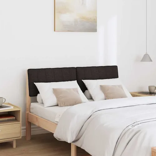 Tapecirani uzglavlje Crna 120 cm Čvrsto borovo drvo - Smeđa i crna 120 cm Cijena