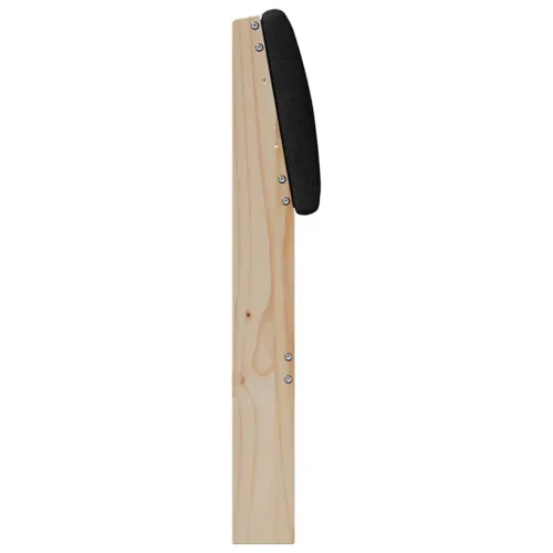 Tapecirani uzglavlje Crna 120 cm Čvrsto borovo drvo - Smeđa i crna 120 cm Cijena
