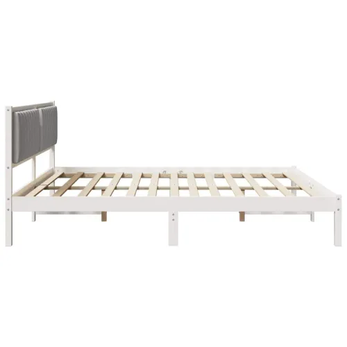Okvir za krevet s uzglavljem Svijetlo siva 200 x 200 cm - 200 x 200 cm Bijela i svijetlosiva Cijena