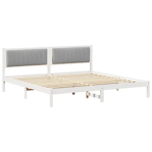 Okvir za krevet s uzglavljem Svijetlo siva 200 x 200 cm - 200 x 200 cm Bijela i svijetlosiva Cijena