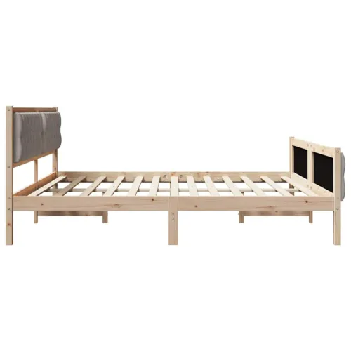 Okvir za krevet s uzglavljem Sivo-smeđa 200 x 200 cm - Smeđa i taupe 200 x 200 cm Cijena