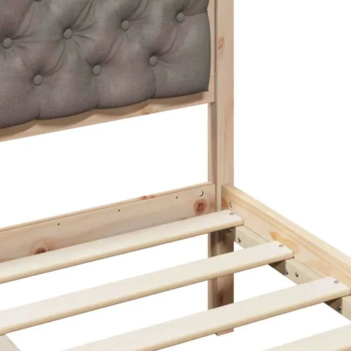 Okvir za krevet s uzglavljem Sivo-smeđa 200 x 200 cm - Smeđa i taupe 200 x 200 cm Cijena