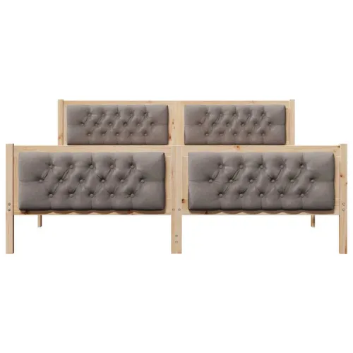 Okvir za krevet s uzglavljem Sivo-smeđa 180 x 200 cm - Smeđa i taupe 180 x 200 cm Cijena