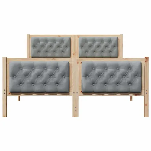 Okvir za krevet s uzglavljem Svijetlo siva 140 x 200 cm - Smeđa i svijetlo siva 140 x 200 cm Cijena