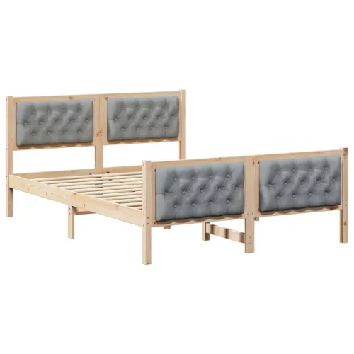Okvir za krevet s uzglavljem Svijetlo siva 140 x 200 cm - Smeđa i svijetlo siva 140 x 200 cm Cijena