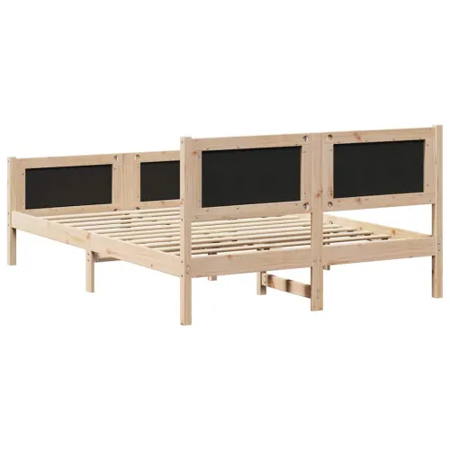 Okvir za krevet Crna 140 x 200 cm Čvrsto borovo drvo - Smeđa i crna 140 x 200 cm Cijena