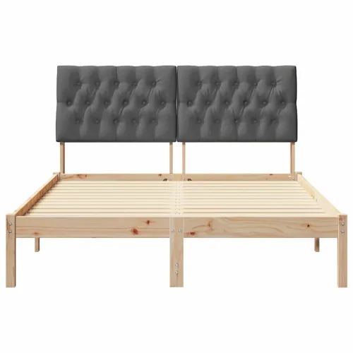 Krevetni okvir s tapiciranim uzglavljem Smeđa 160 x 200 cm - smeđe i tamnosivo 160 x 200 cm Cijena