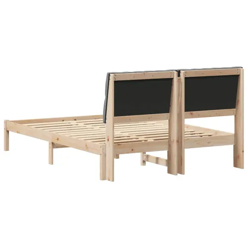 Krevetni okvir s tapiciranim uzglavljem Smeđa 150 x 200 cm - Smeđa i svijetlo siva 150 x 200 cm Cijena