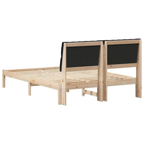 Krevetni okvir s tapiciranim uzglavljem Smeđa 150 x 200 cm - Smeđa i crna 150 x 200 cm Cijena