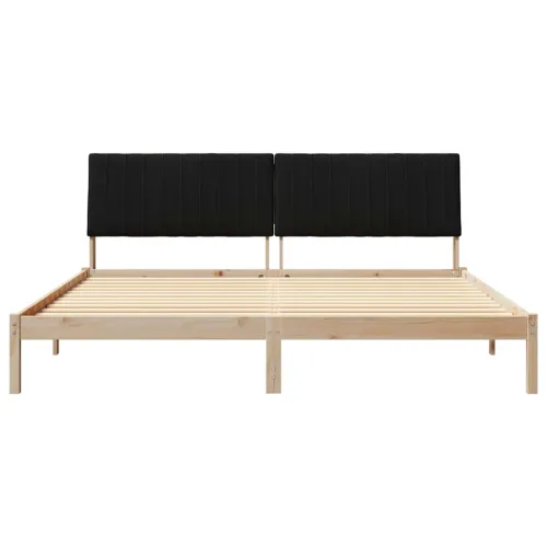 Okvir za krevet Smeđa 200 x 200 cm Čvrsto borovo drvo - 200 x 200 cm Smeđa i crna Cijena