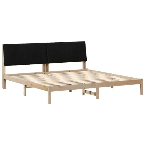 Okvir za krevet Smeđa 200 x 200 cm Čvrsto borovo drvo - 200 x 200 cm Smeđa i crna Cijena