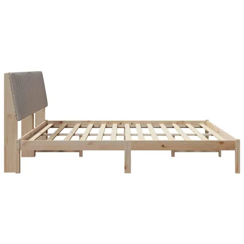 Okvir za krevet Smeđa 200 x 200 cm Čvrsto borovo drvo - 200 x 200 cm Smeđa i taupe Cijena