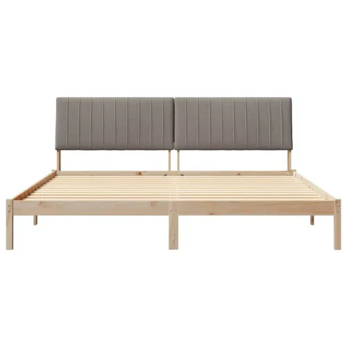 Okvir za krevet Smeđa 200 x 200 cm Čvrsto borovo drvo - 200 x 200 cm Smeđa i taupe Cijena