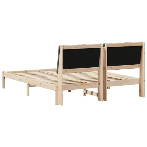 Okvir za krevet Smeđa 160 x 200 cm Čvrsto borovo drvo - 160 x 200 cm smeđe i tamnosivo Cijena