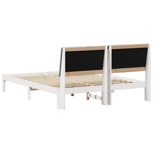 Okvir za krevet Bijelo 160 x 200 cm Čvrsto borovo drvo - 160 x 200 cm Bijela i svijetlosiva Cijena