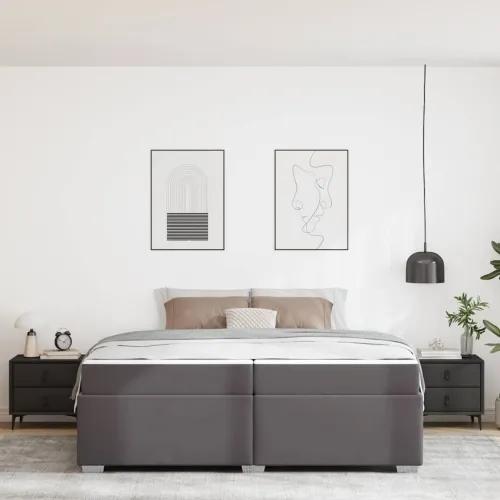 Okvir za krevet Siva 200 x 200 cm PVC - Siva 200 x 200 cm Cijena
